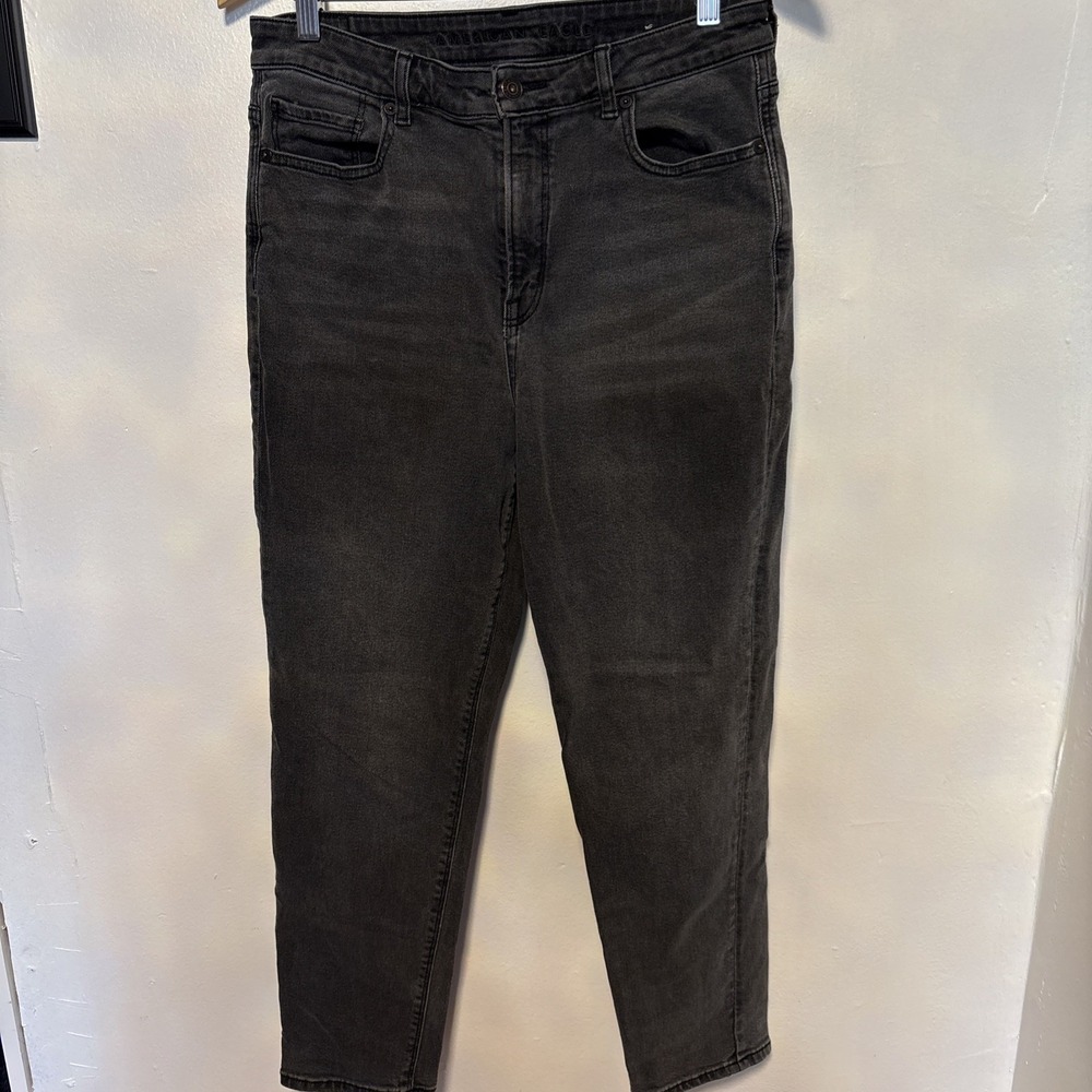 American Eagle Jeans Size 10 Womens Black Pants Ladies Denim High Rise‎ Jegging